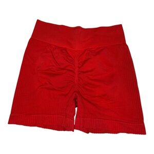 Red Women's Athletic Scrunch Butt Shorts size small